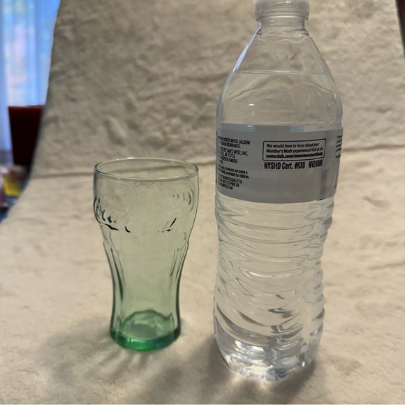 Set of 2 Vintage Libbey Coca Cola Coke Mini Green Glasses 6.25 Oz 4.5” Tall - Picture 7 of 9